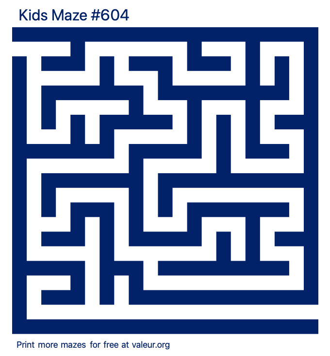 Free Printable Kids Maze number 604