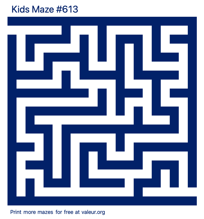 Free Printable Kids Maze number 613