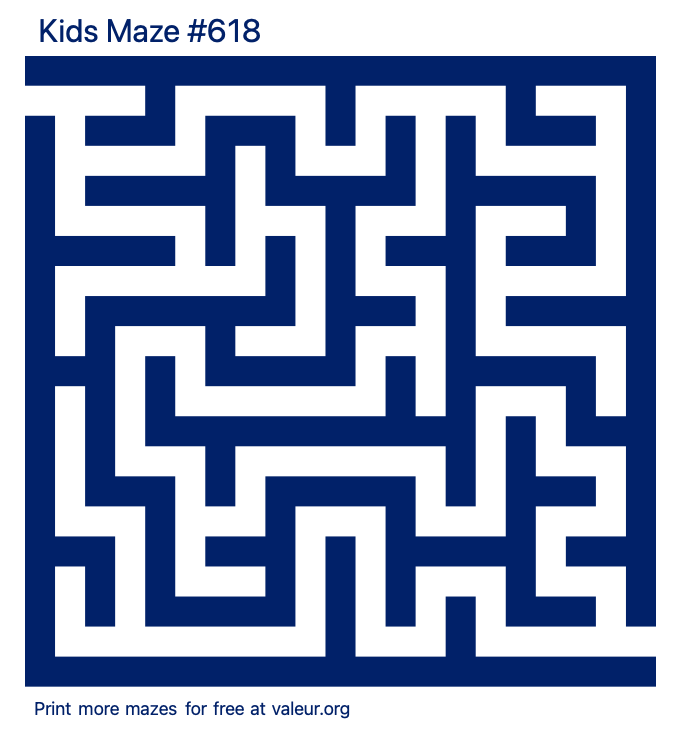 Free Printable Kids Maze number 618