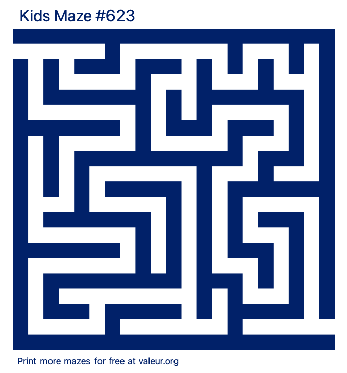 Free Printable Kids Maze number 623