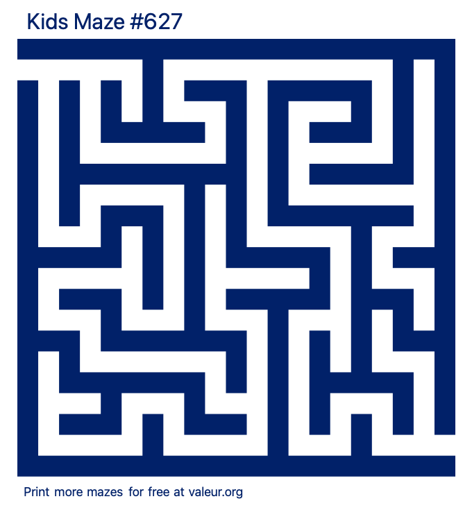 Free Printable Kids Maze number 627