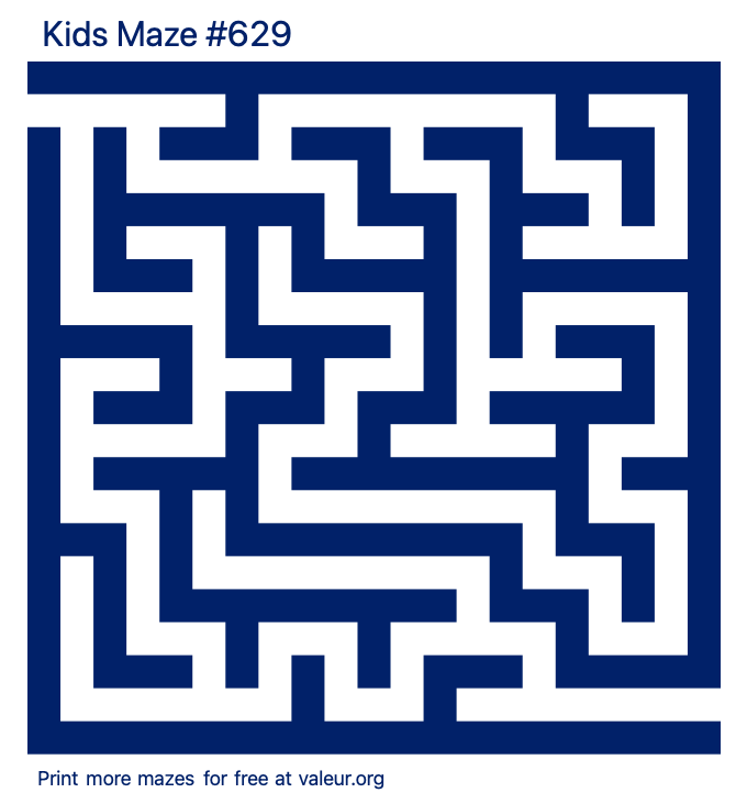 Free Printable Kids Maze number 629