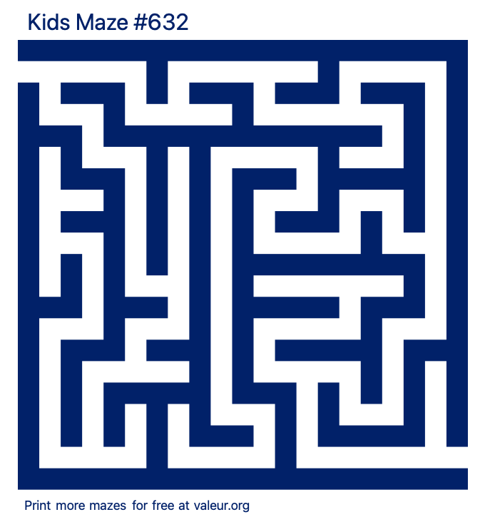 Free Printable Kids Maze number 632