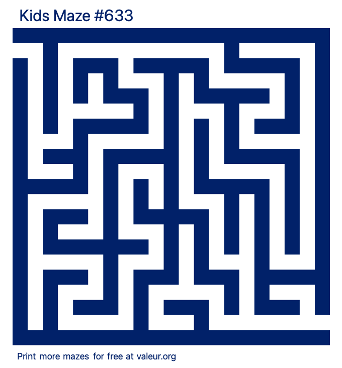 Free Printable Kids Maze number 633