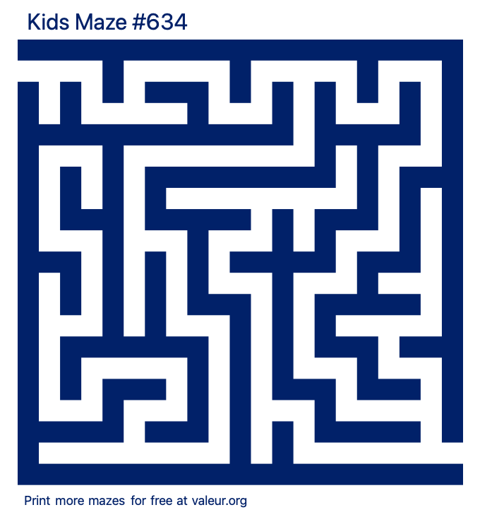 Free Printable Kids Maze number 634