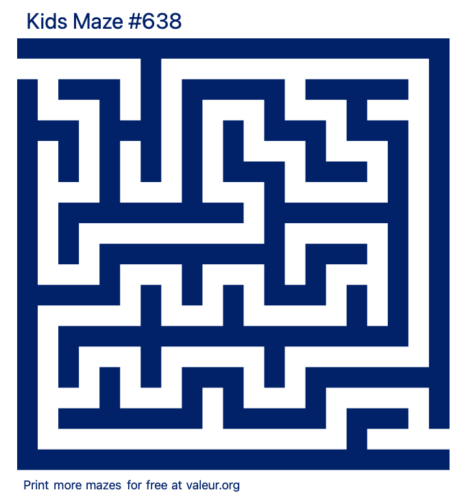 Free Printable Kids Maze number 638