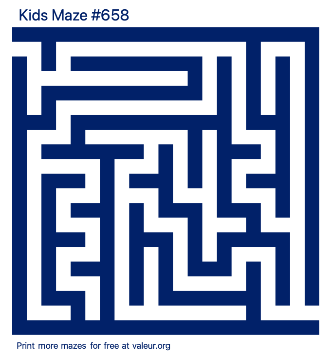 Free Printable Kids Maze number 658