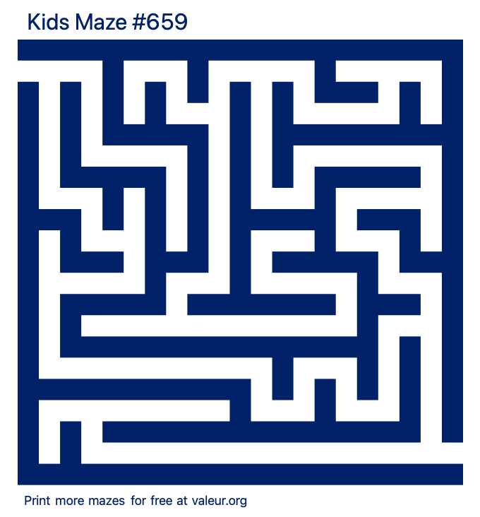 Free Printable Kids Maze number 659