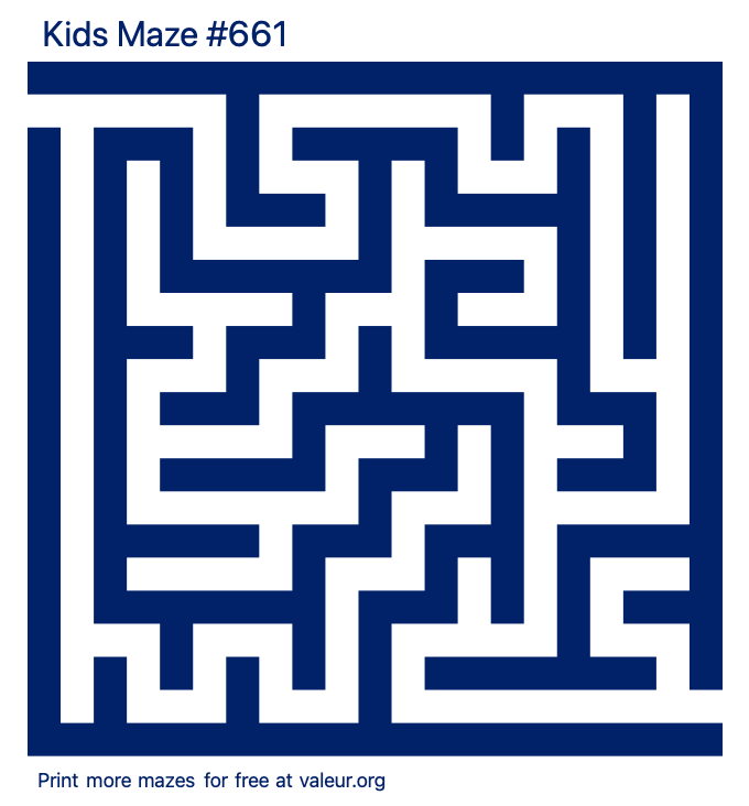 Free Printable Kids Maze number 661