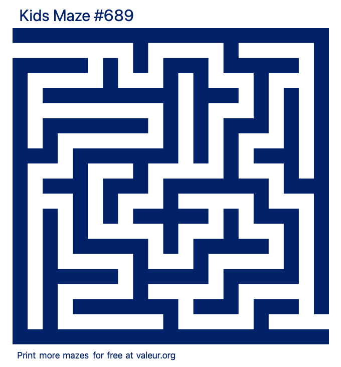 Free Printable Kids Maze number 689