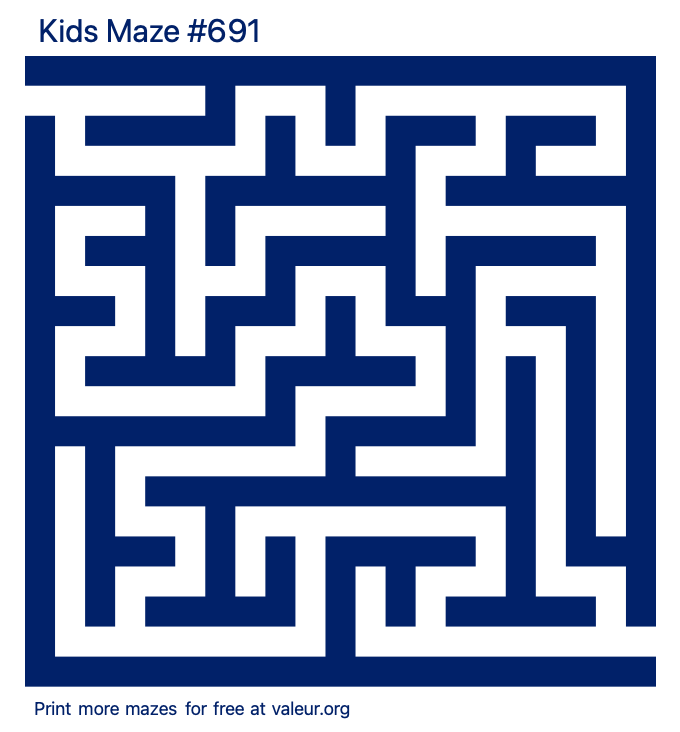 Free Printable Kids Maze number 691