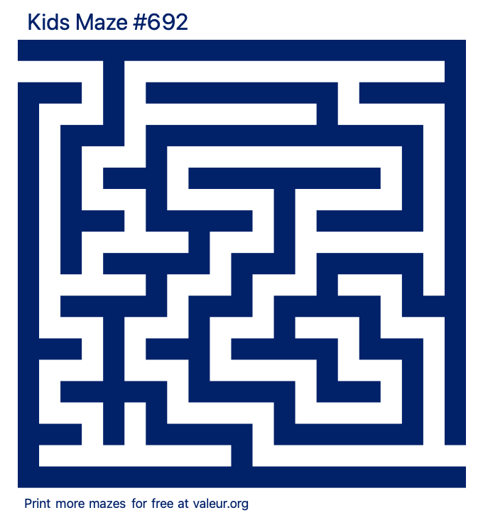 Free Printable Kids Maze number 692