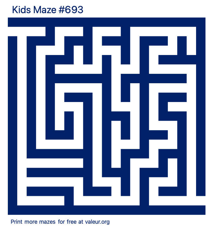 Free Printable Kids Maze number 693