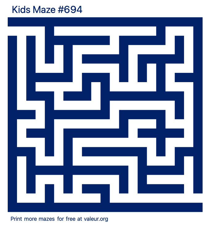 Free Printable Kids Maze number 694