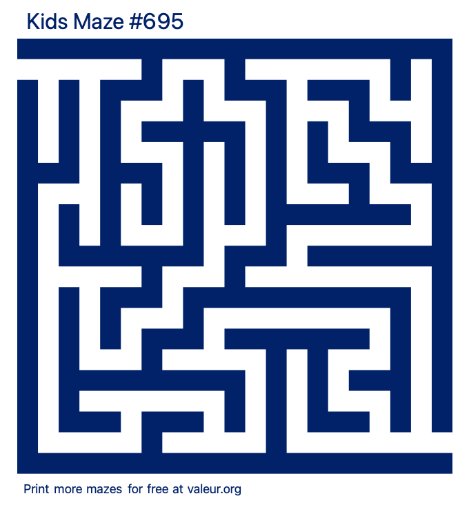 Free Printable Kids Maze number 695