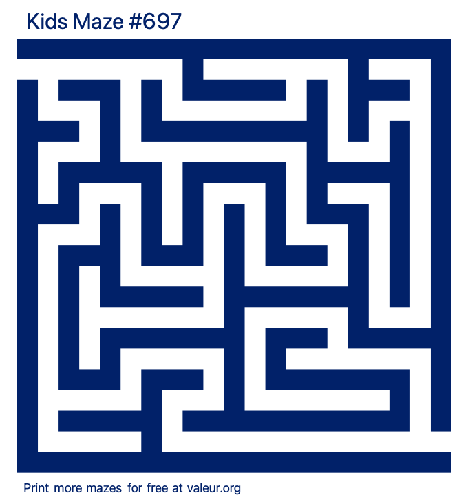 Free Printable Kids Maze number 697