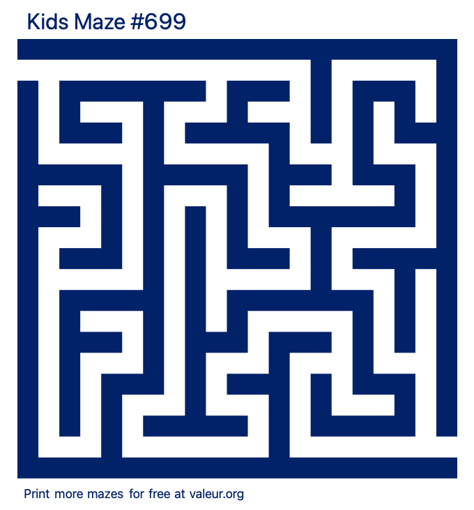 Free Printable Kids Maze number 699