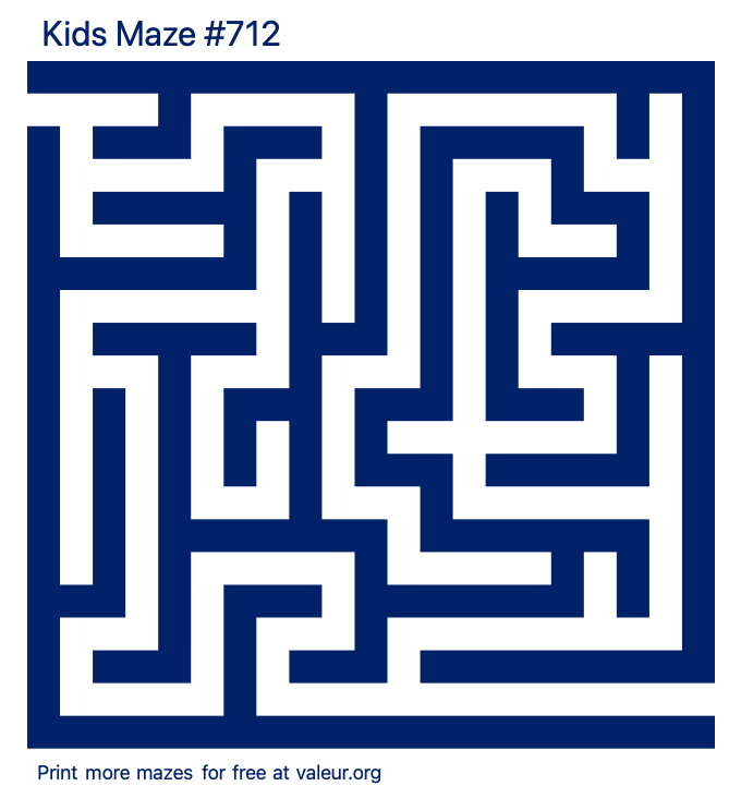 Free Printable Kids Maze number 712