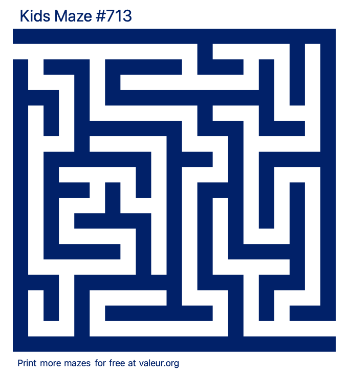 Free Printable Kids Maze number 713