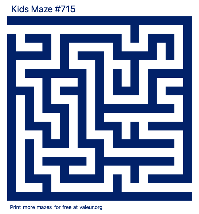 Free Printable Kids Maze number 715