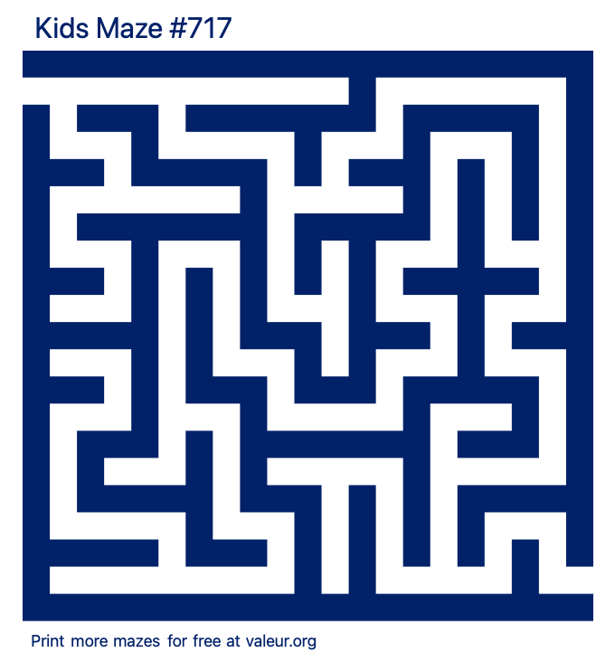 Free Printable Kids Maze number 717