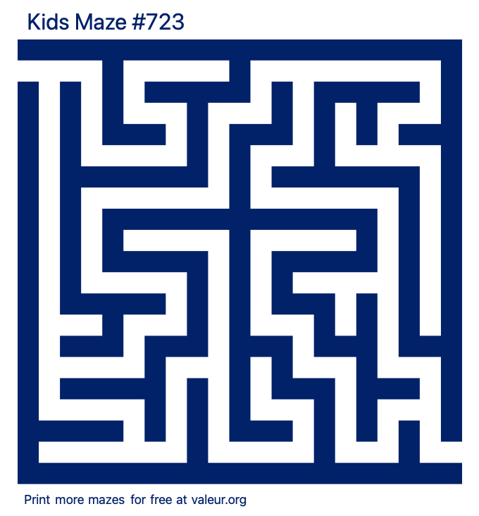 Free Printable Kids Maze number 723