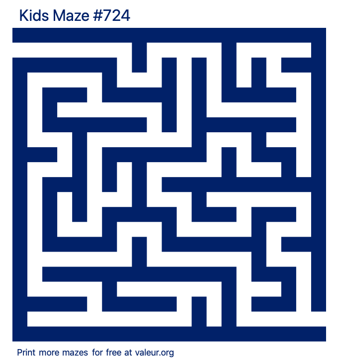 Free Printable Kids Maze number 724