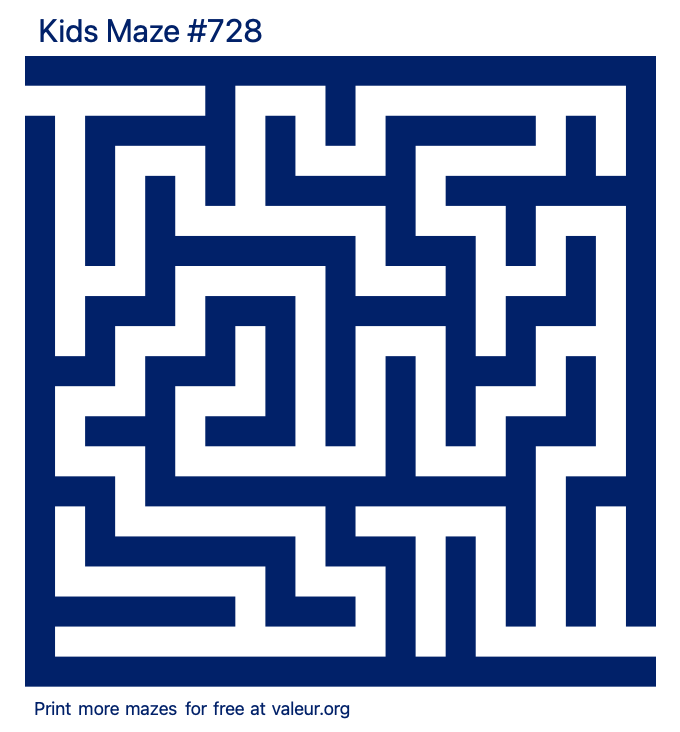 Free Printable Kids Maze number 728