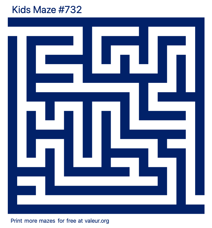 Free Printable Kids Maze number 732