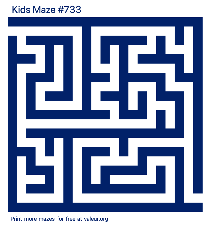 Free Printable Kids Maze number 733