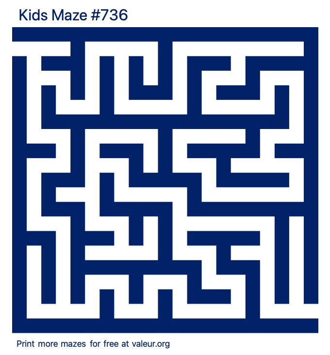 Free Printable Kids Maze number 736