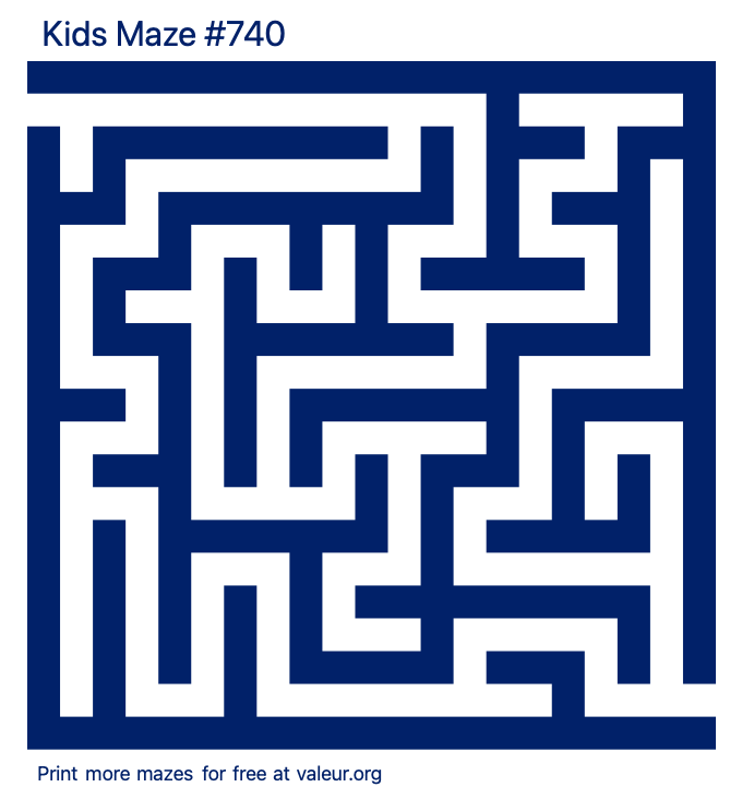 Free Printable Kids Maze number 740