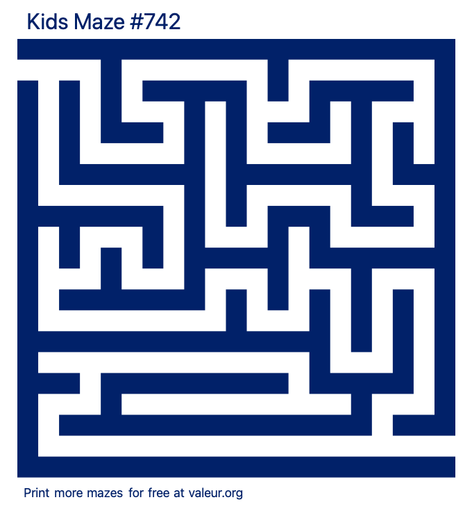 Free Printable Kids Maze number 742