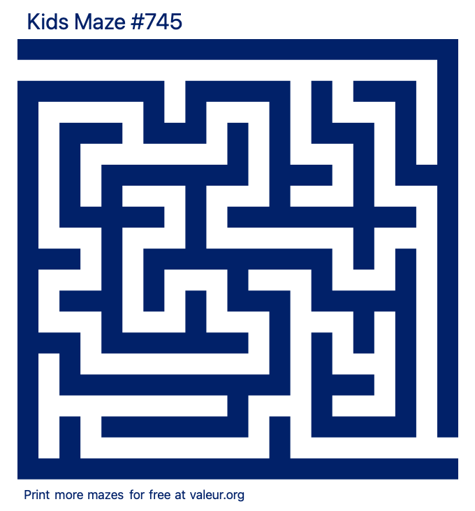 Free Printable Kids Maze number 745