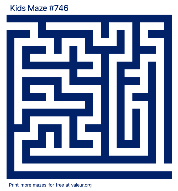 Free Printable Kids Maze number 746