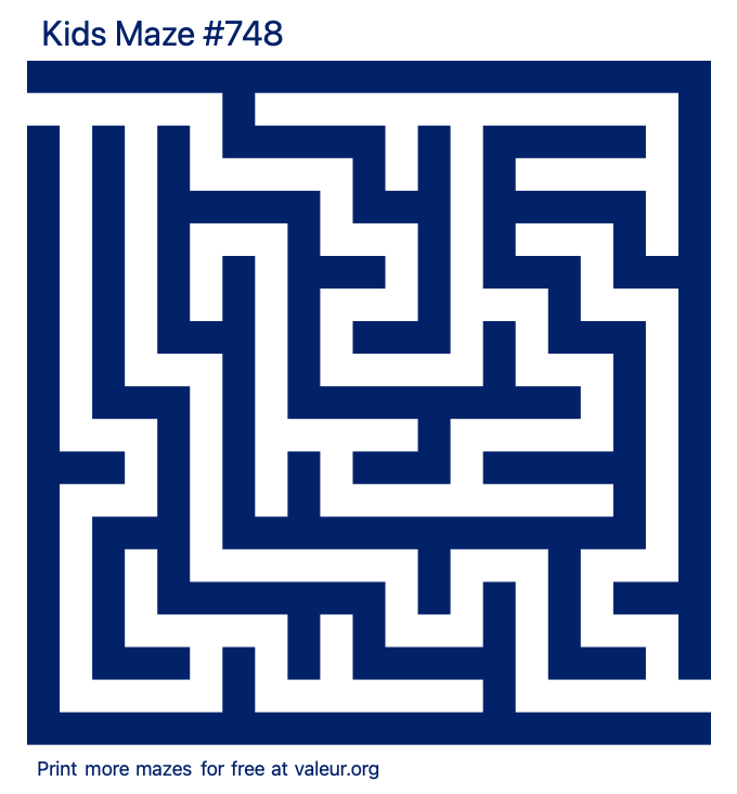 Free Printable Kids Maze number 748