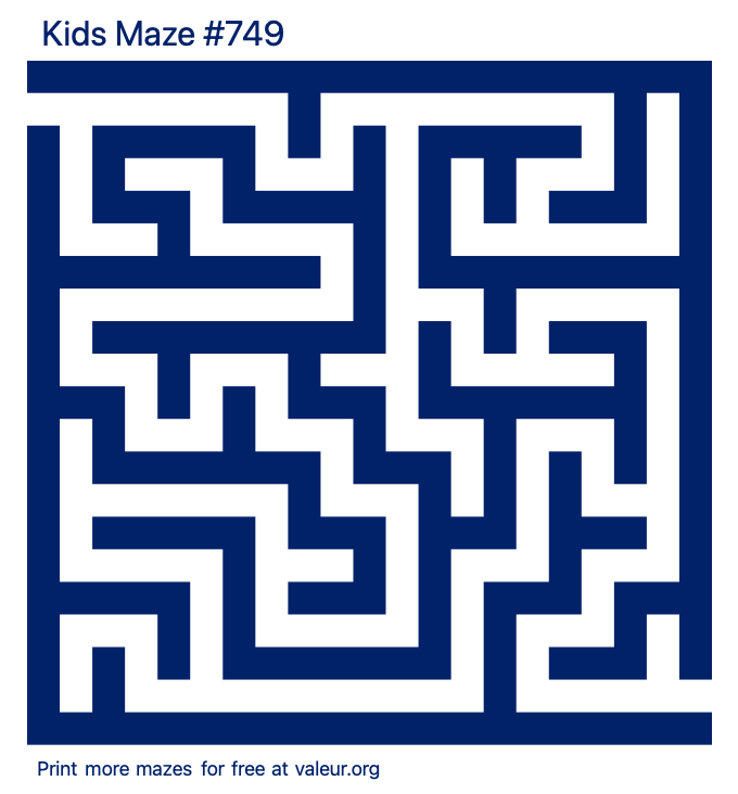 Free Printable Kids Maze number 749