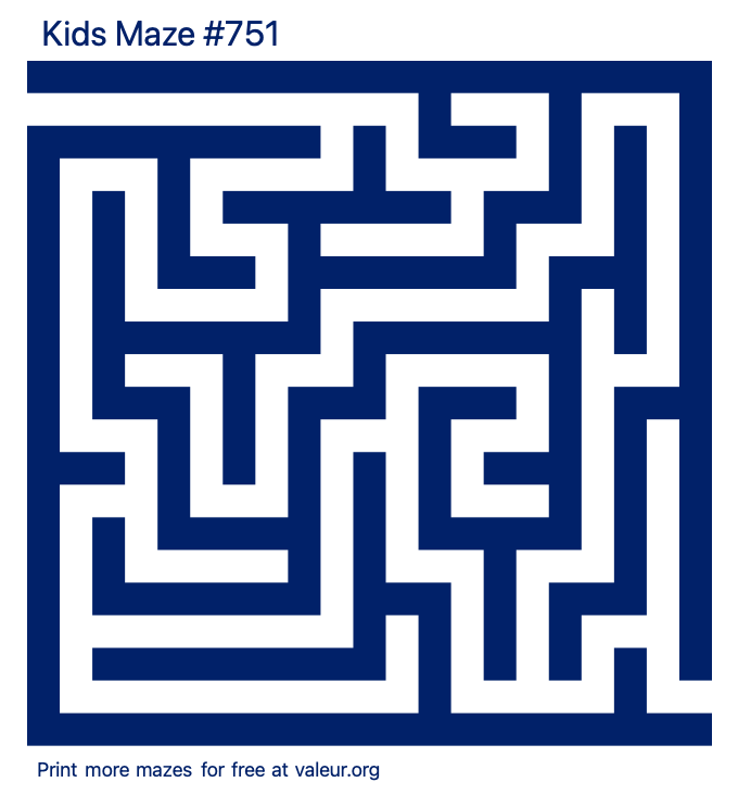 Free Printable Kids Maze number 751