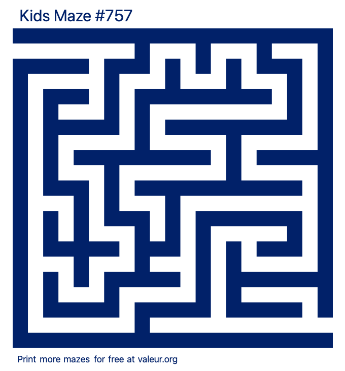 Free Printable Kids Maze number 757