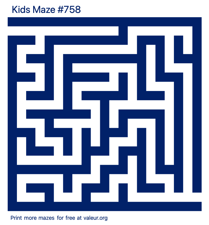 Free Printable Kids Maze number 758