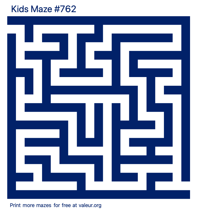 Free Printable Kids Maze number 762