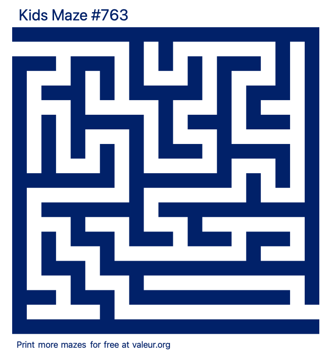 Free Printable Kids Maze number 763