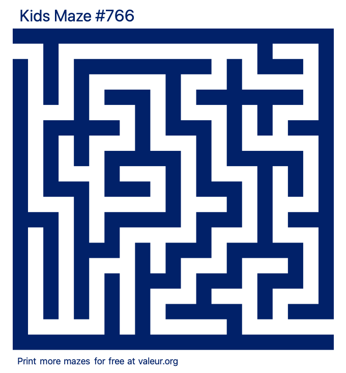 Free Printable Kids Maze number 766