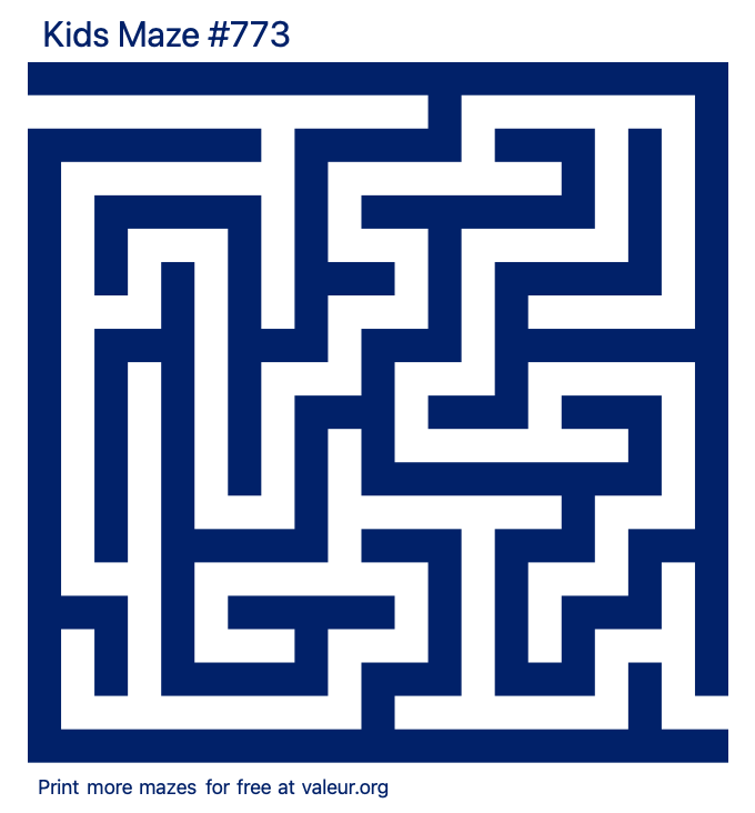 Free Printable Kids Maze number 773