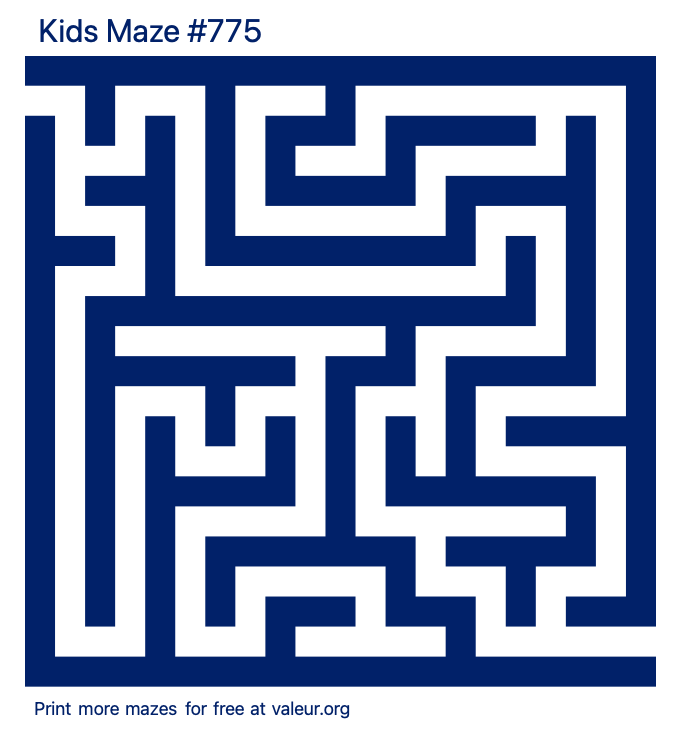 Free Printable Kids Maze number 775