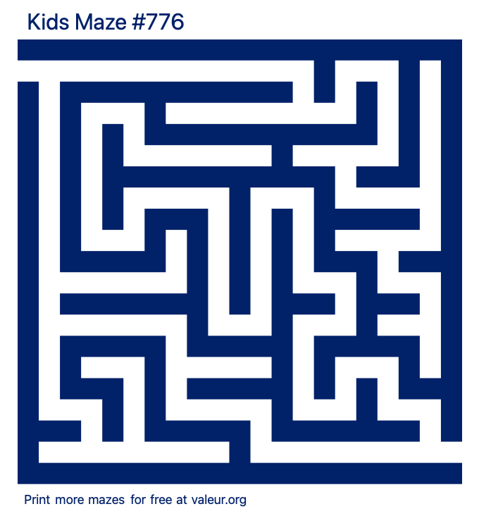 Free Printable Kids Maze number 776