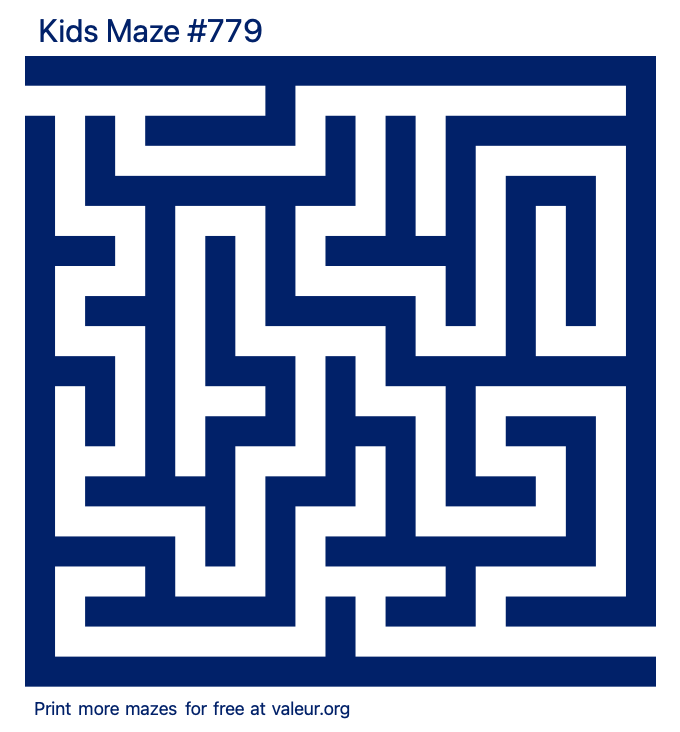 Free Printable Kids Maze number 779