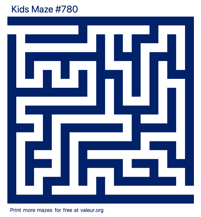 Free Printable Kids Maze number 780