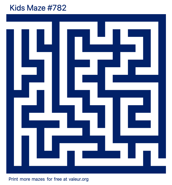 Free Printable Kids Maze number 782