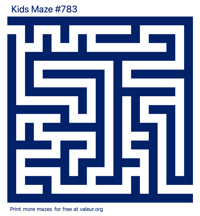 Free Printable Kids Maze number 783